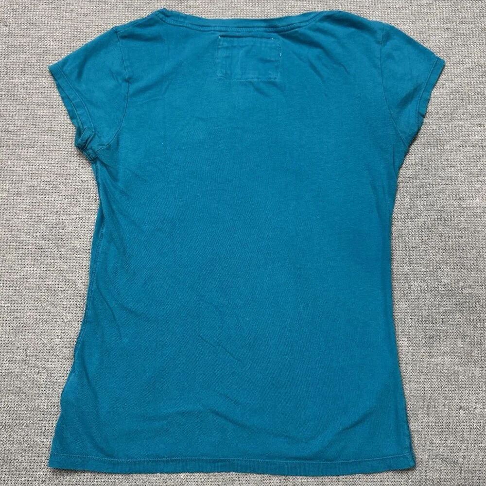 Aeropostale Womens Blue Graphic T-Shirt "New York" Embroidered Logo Medium - Picture 4 of 12